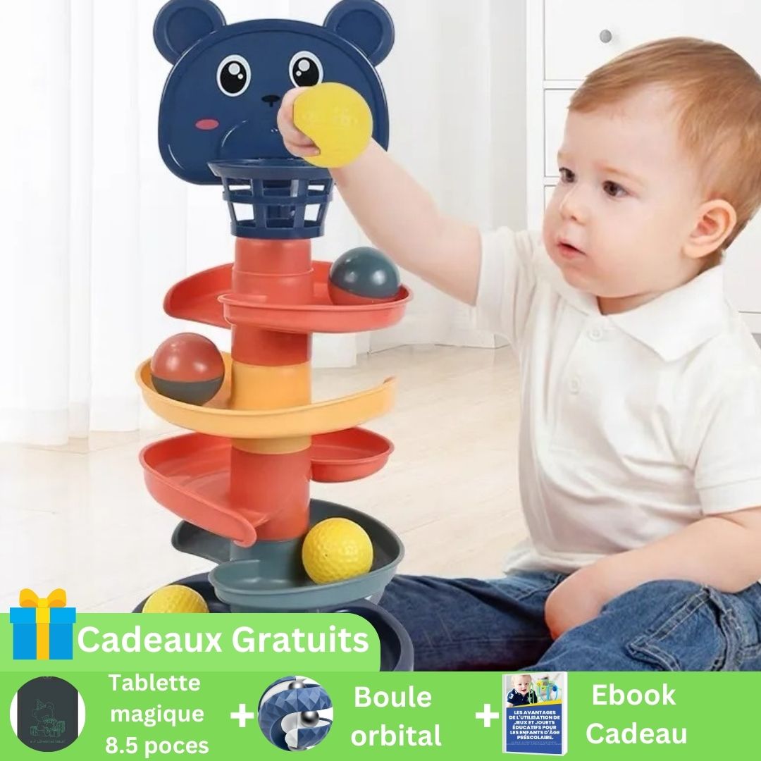 RollingBallTower™  Tour spirale pour balle roulantes.